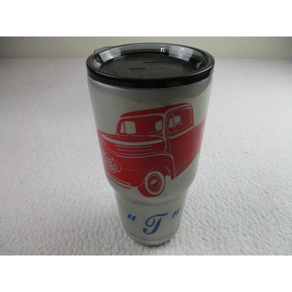 Ford Travel Mug Vintage Truck Stainless Steel Insulated Tumbler Cup 20oz Lid Gif